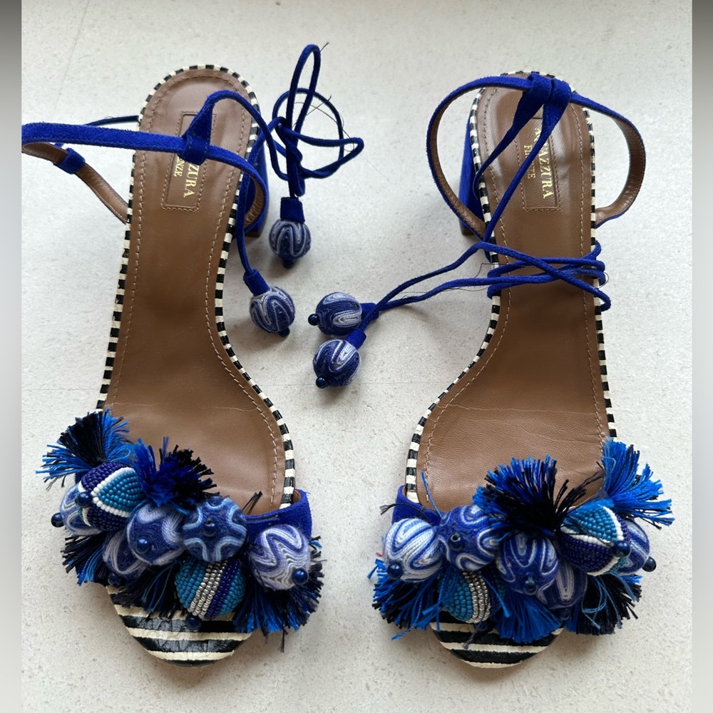 Aquazzura Tropicana Appliquéd Beaded Tassel